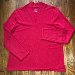 Talbots split v-neck knit top